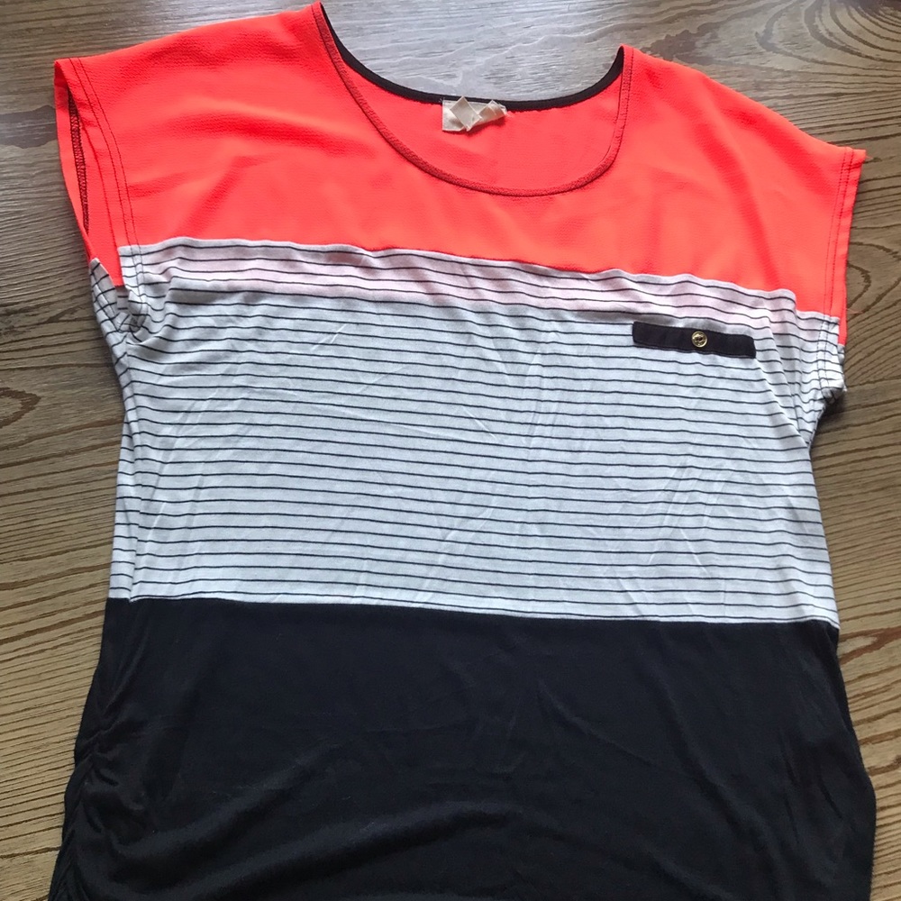 Perch by Blu Pepper  Mixed media top, sz XL, EUC